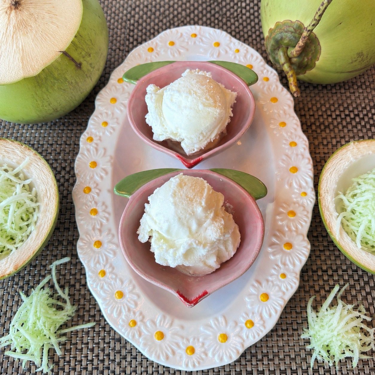 Coconut Ice Cream.
